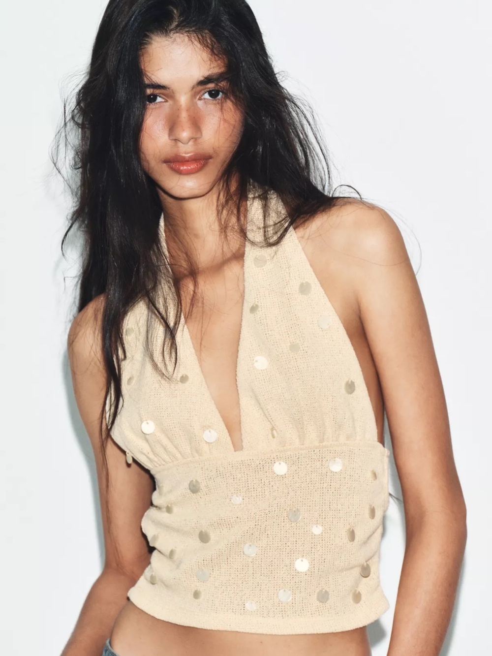 NWT Zara Sequin / Shell Top